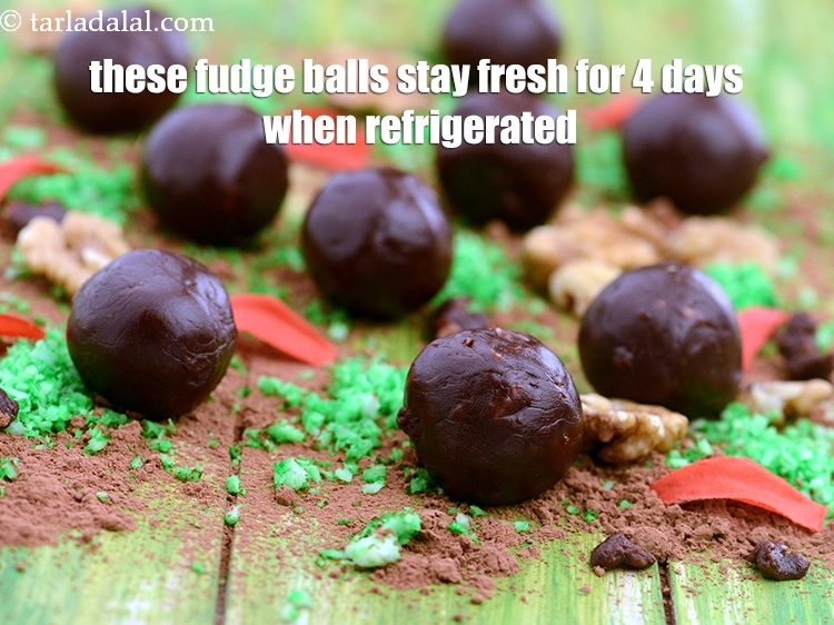 Step 15 – These fudge balls stay fresh for 4 days when refrigerated in an air-tight container.