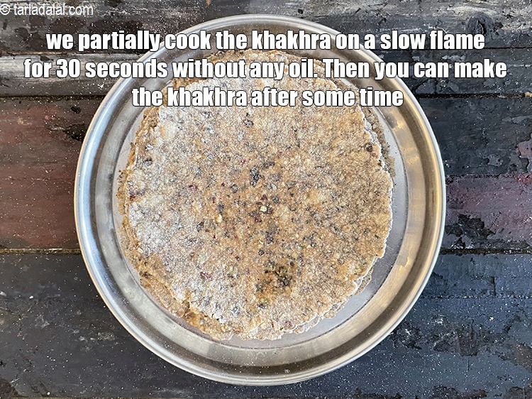 Step 30 – <meta charset="UTF-8" /> We first partially cook on a <strong>slow flame</strong>&nbsp;all the khakhara on both …