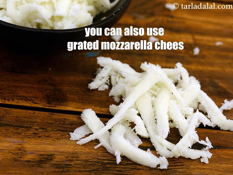 Step 30 – Here we have used processed cheese but you can also use grated mozzarella cheese.