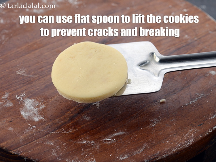 Step 20 – You can use flat spoon to lift the cookies to prevent cracks and breaking.