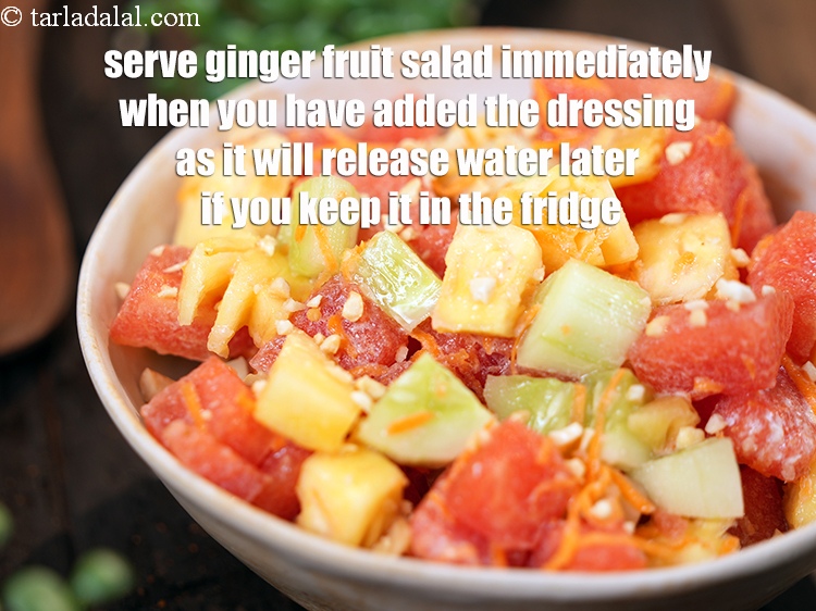 Step 22 – Serve <strong>ginger fruit salad</strong> immediately when you have added the dressing as it will release …