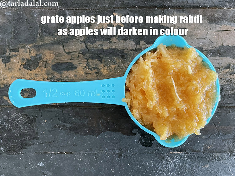 Step 17 – Make sure you grate the apples just before making the rabadi, or the apples may …