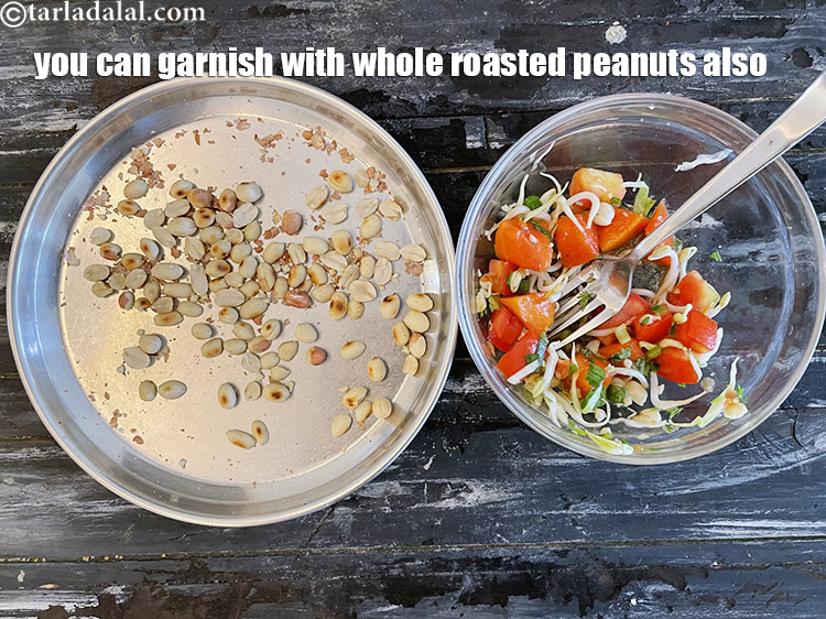 Step 29 – <strong>You can garnish the salad with whole roasted peanuts </strong>if you want and not coarsely …