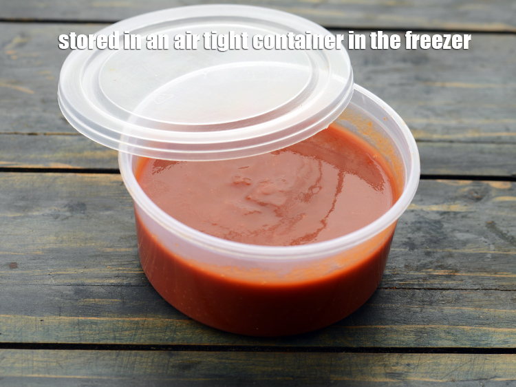 Step 36 – We have used readymade tomato puree as we need only 2 tbsp the remaining can …