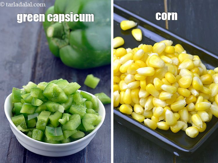 Step 29 – You can add veggetables&nbsp;of your choice such as green capsicum and corns.