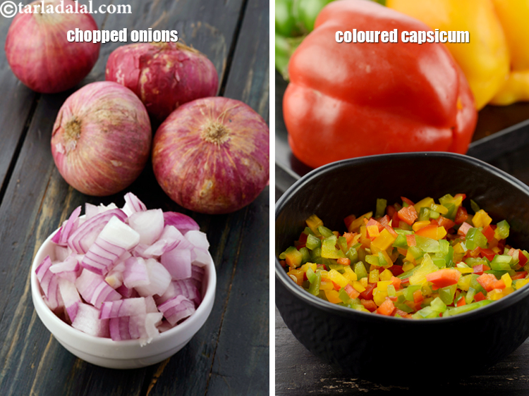 Step 28 – You can add finely chopped onions or coloured capsicum for better taste and crunch.