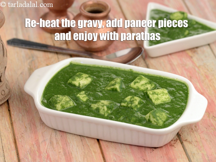 Step 37 – Re-heat the gravy, add paneer pieces and enjoy with parathas.&nbsp;
