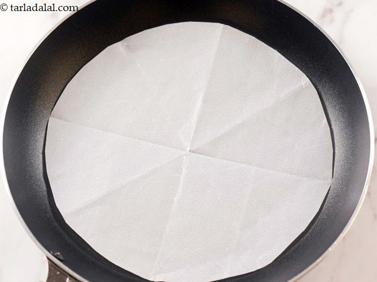 Step 19 – It is very important to line the pan using butter paper or parchment paper.