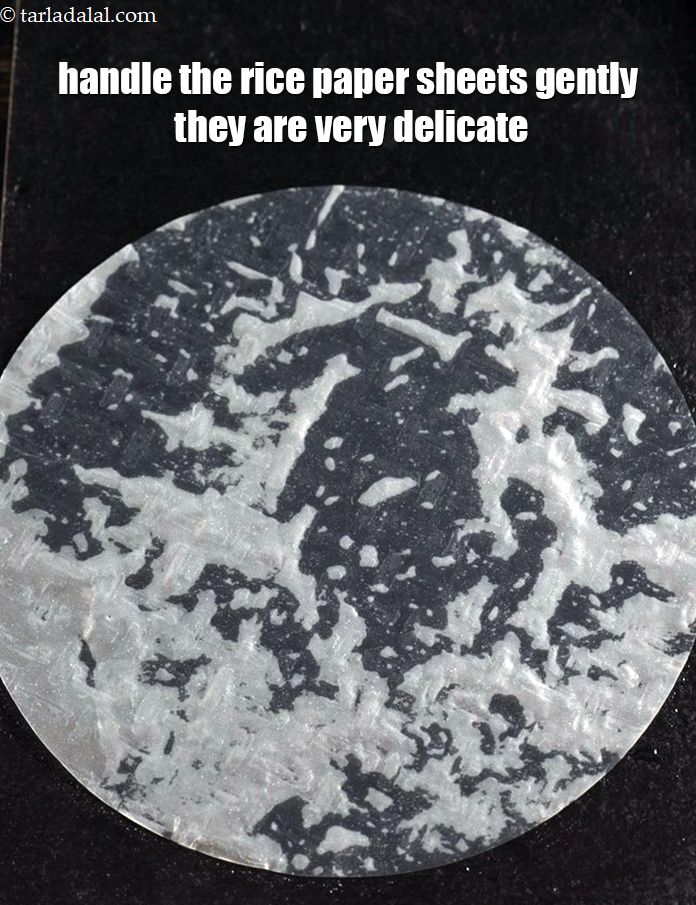 Step 27 – Do not soak the rice paper sheets in water for more than few seconds otherwise …