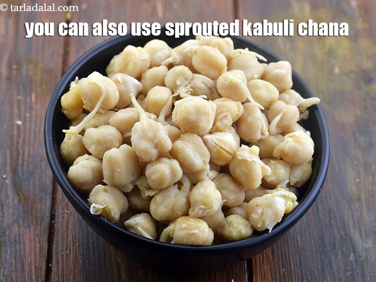 Step 25 – You can also use sprouted kabuli chana.