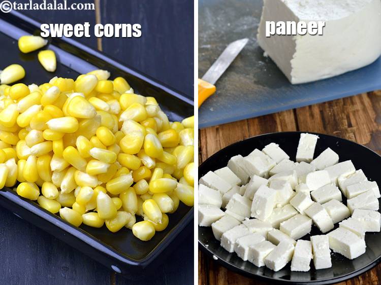 Step 28 – You can also add sweet corns or paneer inside the garlic bread.