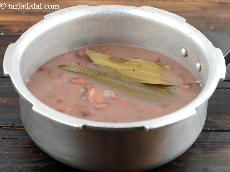 Step 42 – You can pressure cook rajma 1 day prior and keep in the fridge.
