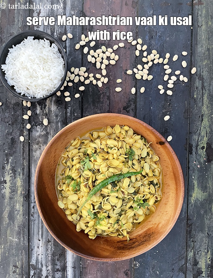 Step 42 – Serve <strong>vaal ki usal</strong> with rice.