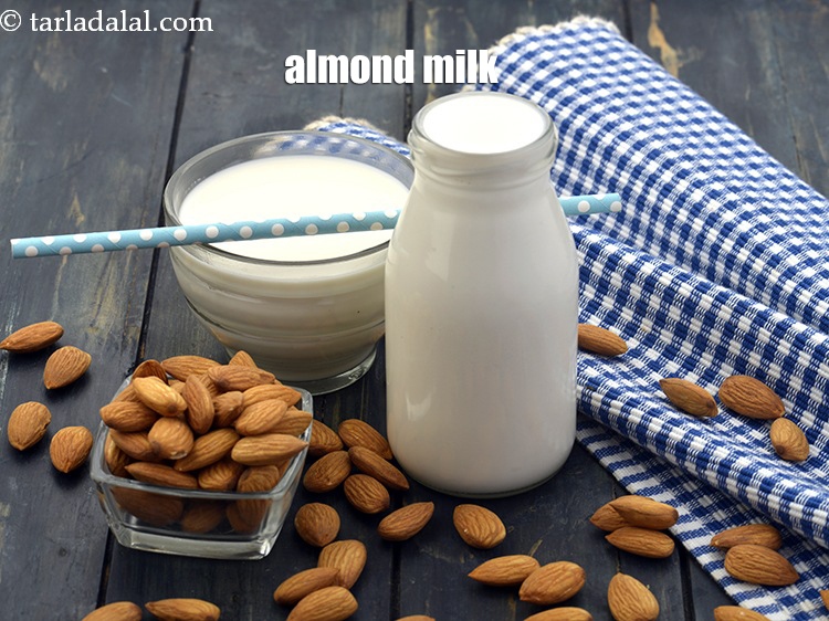 Step 18 – You can use <a href="https://www.tarladalal.com/almond-milk-homemade-pure-almond-milk-40984r" target="_blank">almond milk</a> instead of full fat milk to make it …
