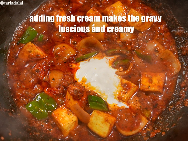 Step 46 – <p>Adding fresh cream makes the gravy luscious and creamy.</p>