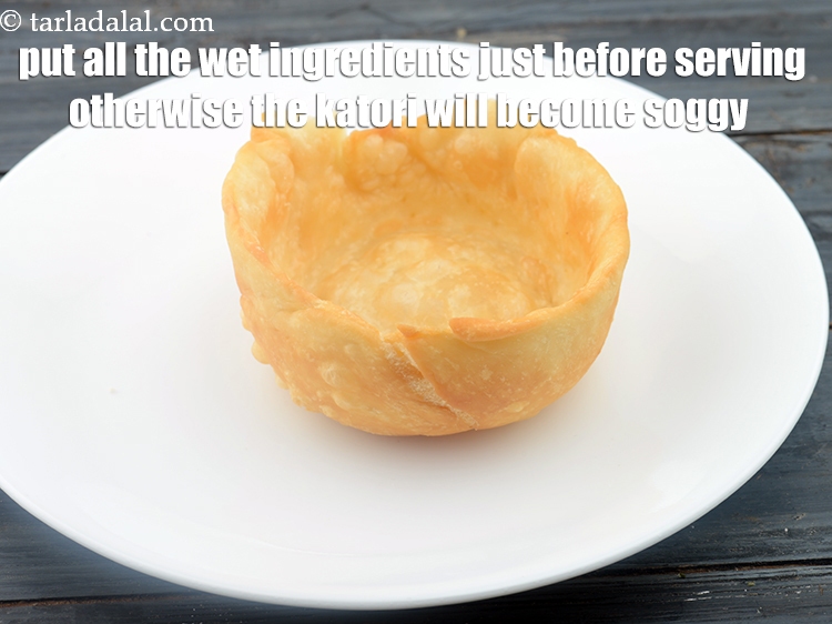 Step 38 – Put all the wet ingredients just before serving otherwise the katori will become soggy. &nbsp;