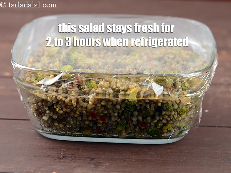 Step 33 – This salad stays fresh for 2 to 3&nbsp;hours when refrigerated.&nbsp;