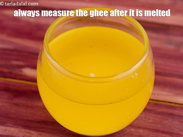 Step 32 – Always measure the ghee after it is melted.