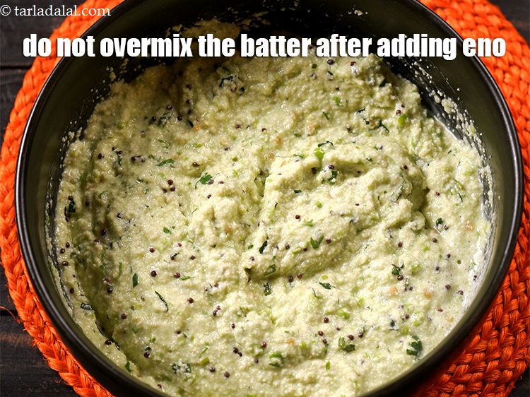 Step 26 – Do not overmix the batter after adding eno.