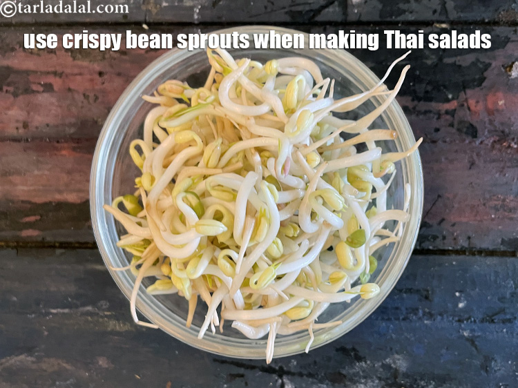 Step 30 – Always use crisp bean sprouts when making the Thai salad.