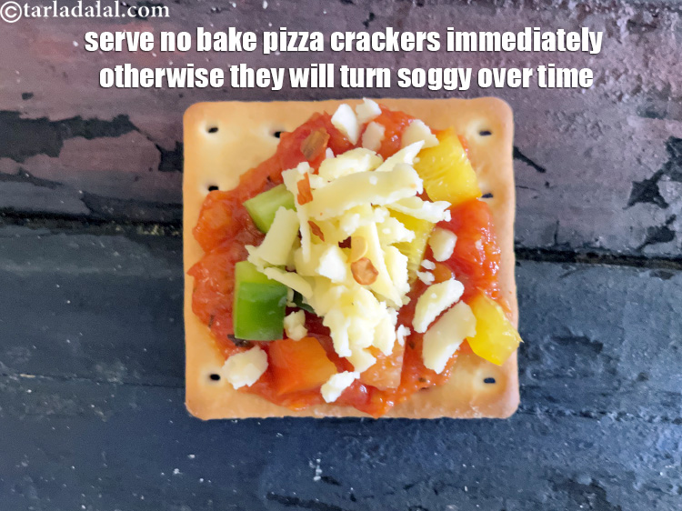 Step 14 – Serve no bake pizza cracker immediately. If you keep it for several hours the crackers …