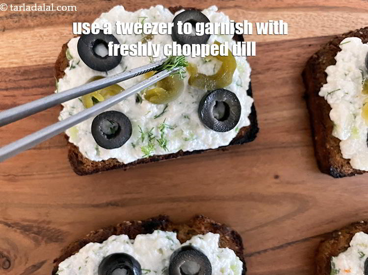Step 18 – Use a tweezer to add freshly chopped dill for garnish. If you like decorating your …
