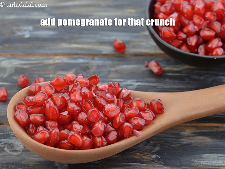 Step 62 – If you do not have mixed sprouts, you can add pomegranate for that crunch.
