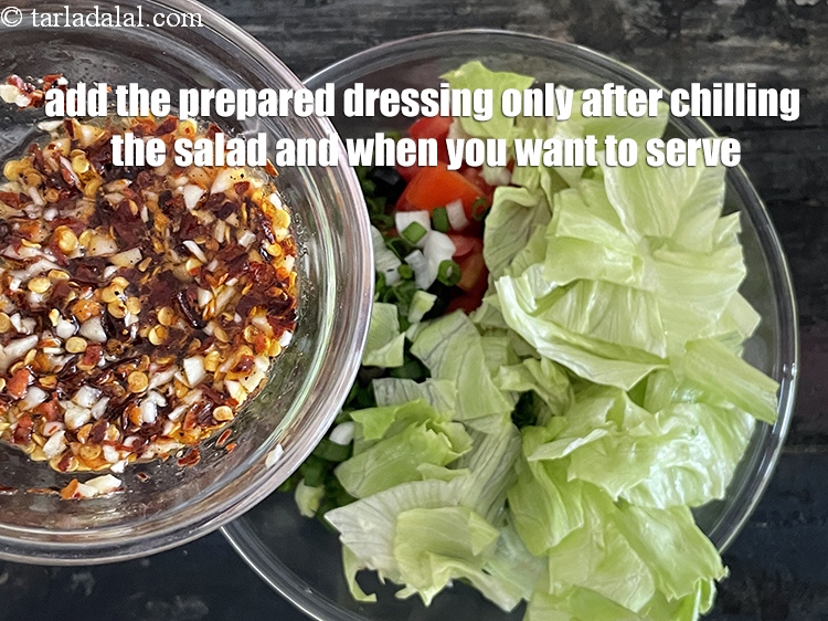 Step 39 – Add the prepared dressing only after chilling the salad and when you want to serve.