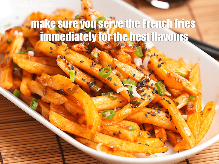 Step 22 – Make sure you serve the French fries immediately for the best flavours.&nbsp;