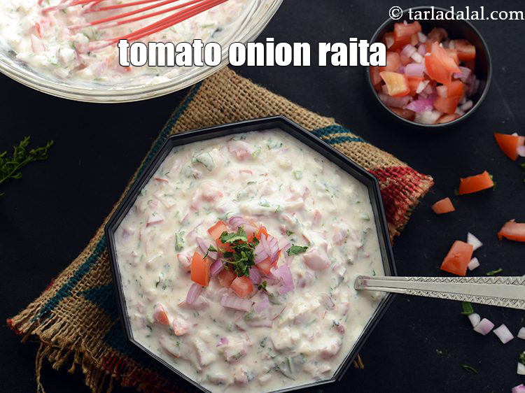 Step 20 – Spinach rice is best served with raita.