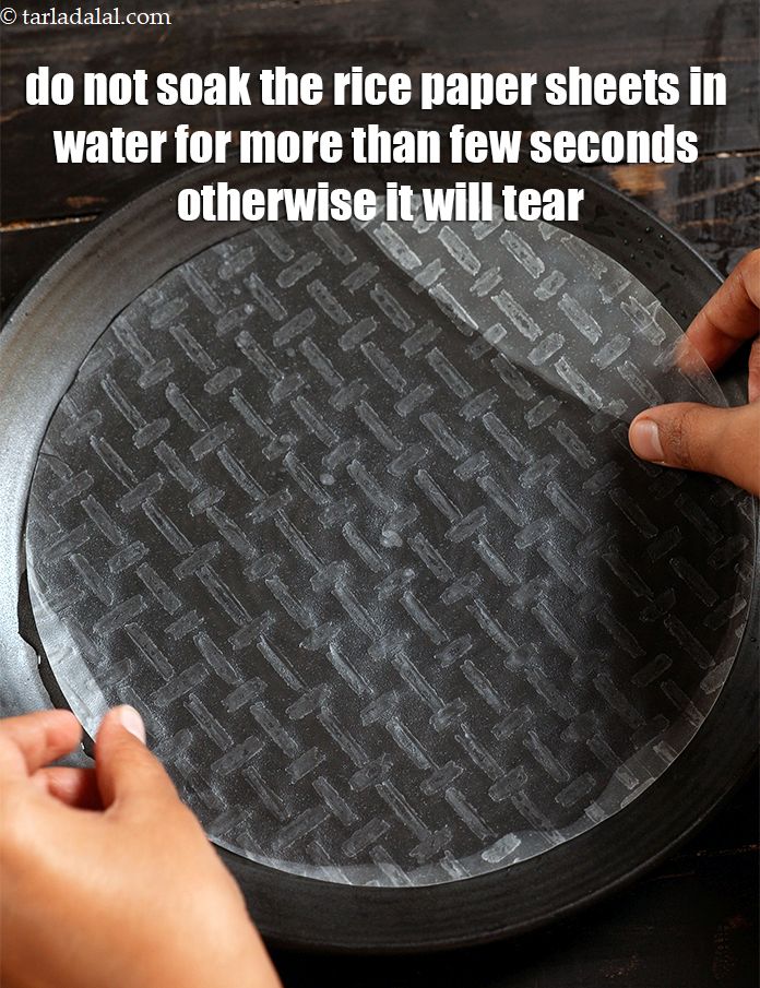 Step 28 – Handle the rice paper sheets gently they are very delicate.