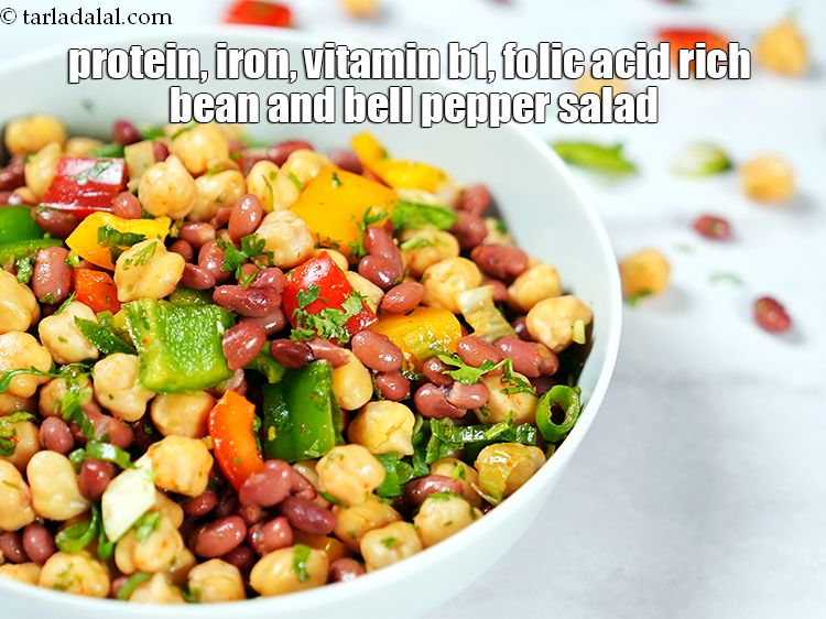 Step 28 – <strong>protein, iron, vitamin b1, folic acid rich bean and bell pepper&nbsp;salad.</strong>