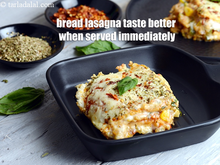 Step 63 – Bread lasagna taste better when served immediately.