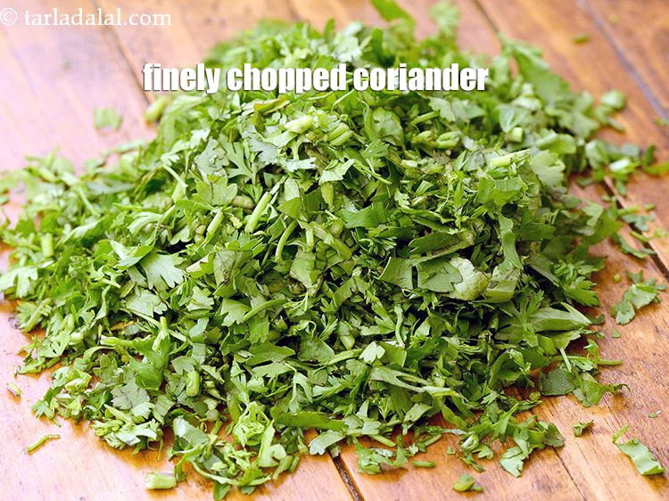 Step 39 – If you wish you can also add coriander in upvas aloo bhaji.
