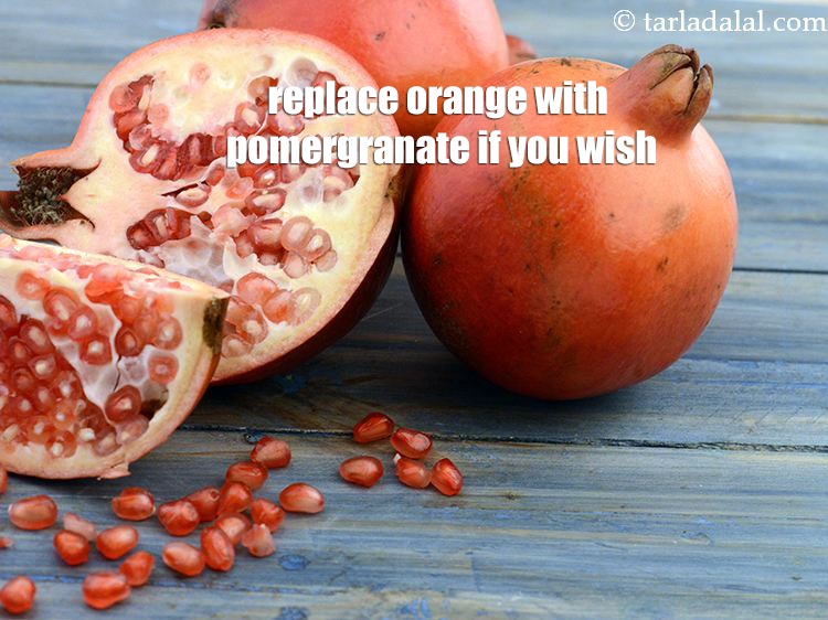 Step 27 – Replace orange with pomergranate if you wish.