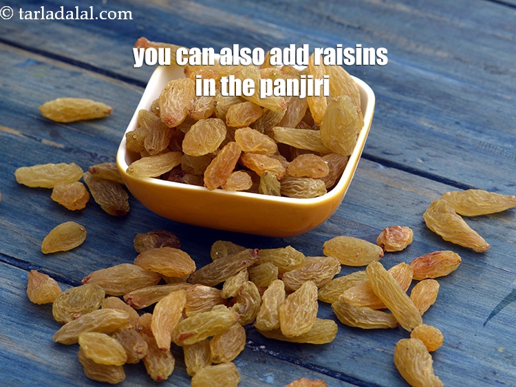 Step 40 – You can also add raisins in the panjiri.