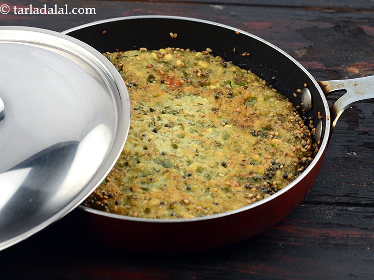 Step 34 – You can also make handvo in a small pan.&nbsp;