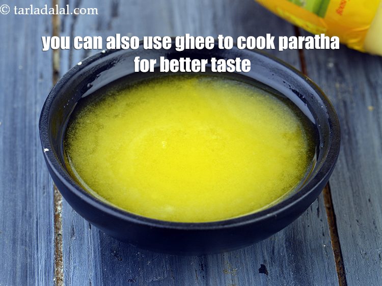 Step 31 – You can also use ghee to cook paratha for better taste.