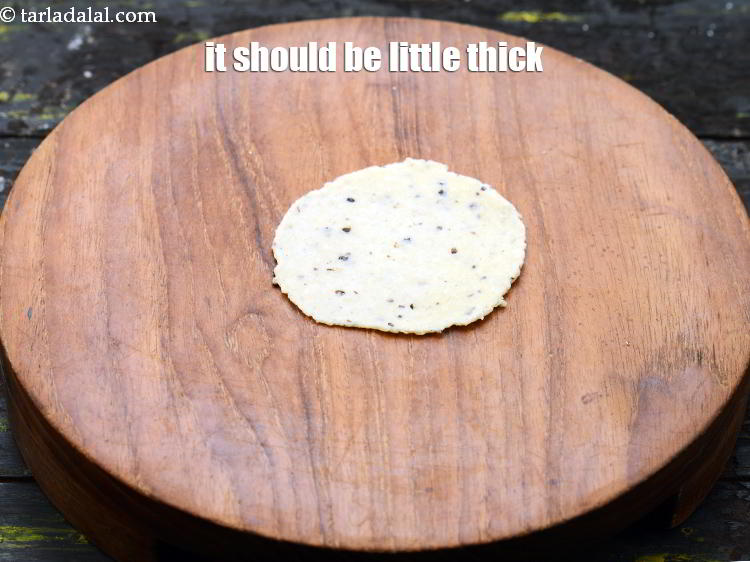 Step 33 – Do not roll the puris thinly, it should be little thick.