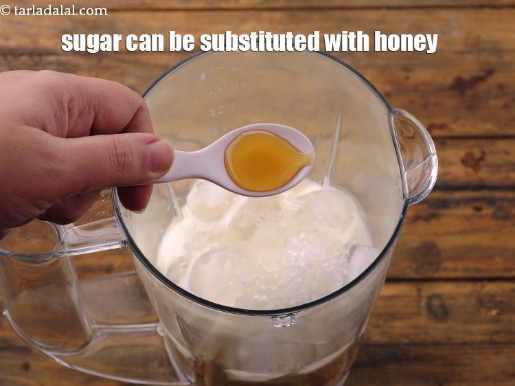 Step 13 – To make this smoothie healthy, if you wish you can substitute sugar with honey.