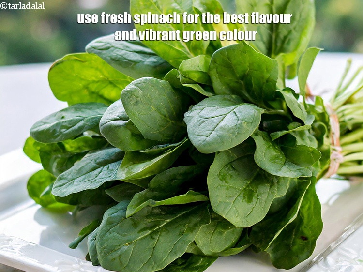 Step 28 – Use fresh spinach for the best flavour and vibrant green colour.
