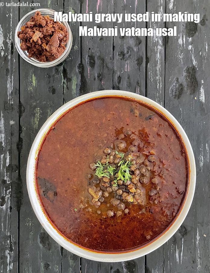 Step 40 – Malvani gravy is used in making <a href="https://www.tarladalal.com/malvani-vatana-usal-38457r">Malvani vatana usal</a>.&nbsp;
