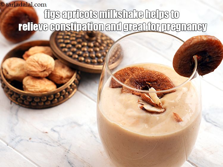 Step 19 – Figs and apricots milkshake have&nbsp;lots of fibre which helps to relieve constipation and great for …