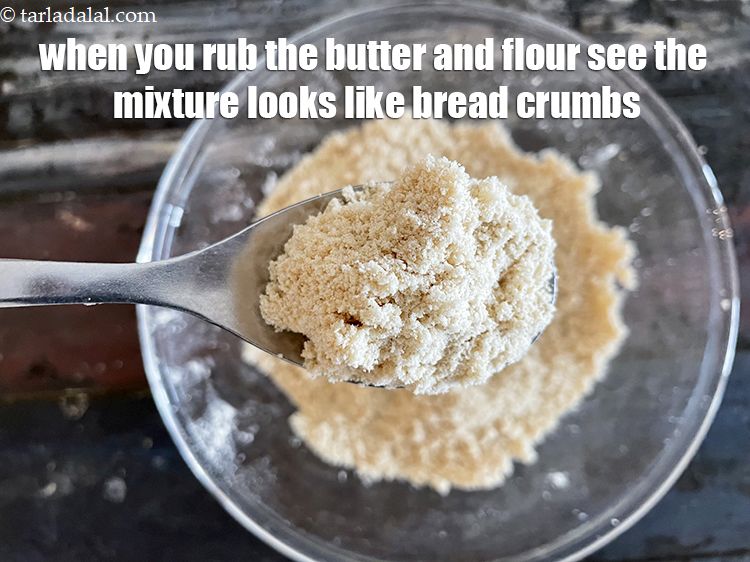 Step 30 – Rub the butter into the flour with your fingertips till the mixture resembles bread crumbs. …