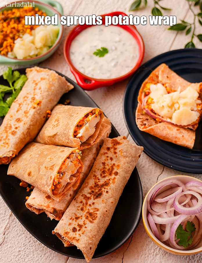 Step 44 – <strong>mixed sprouts potatoe&nbsp;wrap. &nbsp;</strong><meta charset="UTF-8" /><strong>Instead of paneer you can add &nbsp;peeled 1 cup boiled …