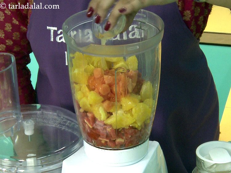 Step 6 – Add &frac12; tsp of lemon juice. This will add slight tang along with vitamin C …