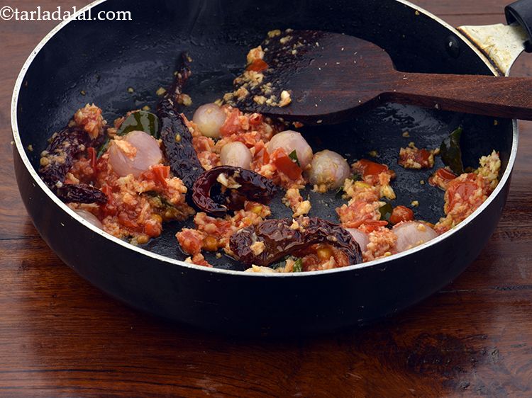 Step 13 – Add the salt.Mix well and saut&eacute; on a medium flame for 1 to 2 minutes.