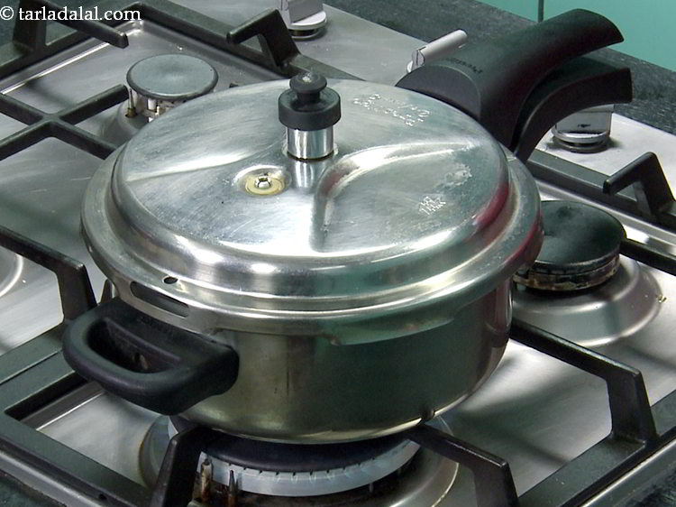 Step 13 – Close the lid and pressure cook for 3 whistles, without adding water.