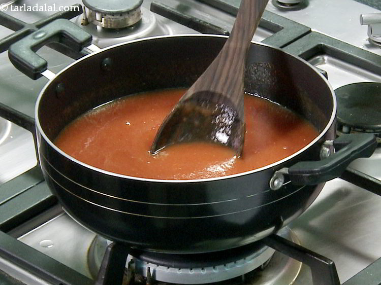 Step 20 – Mix well and cook on a medium flame until the sugar dissolves completely and the …