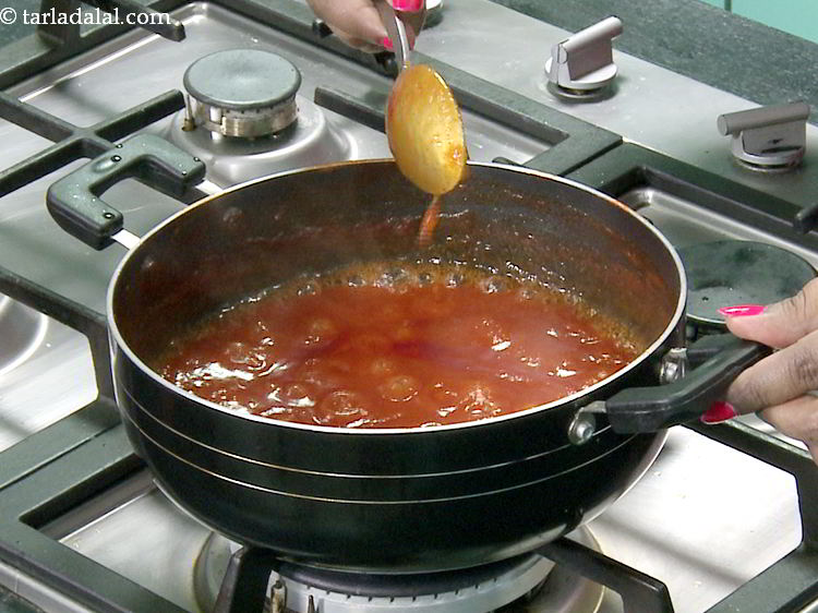 Step 23 – We have cooked this for 15 to 17 minutes or till it coats the back …